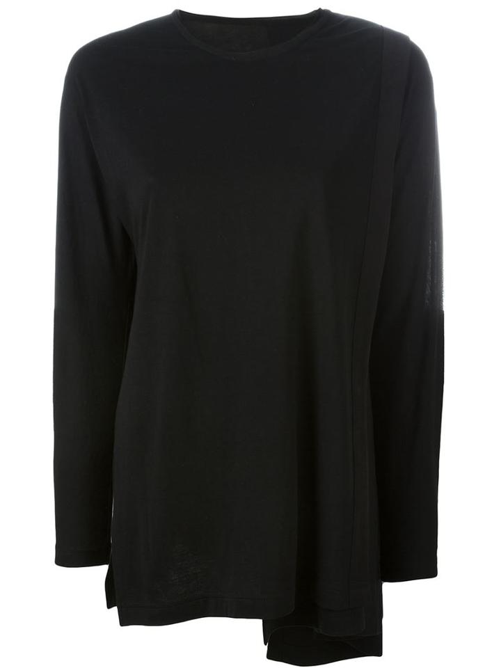 Yohji Yamamoto Round Neck Draped Jumper