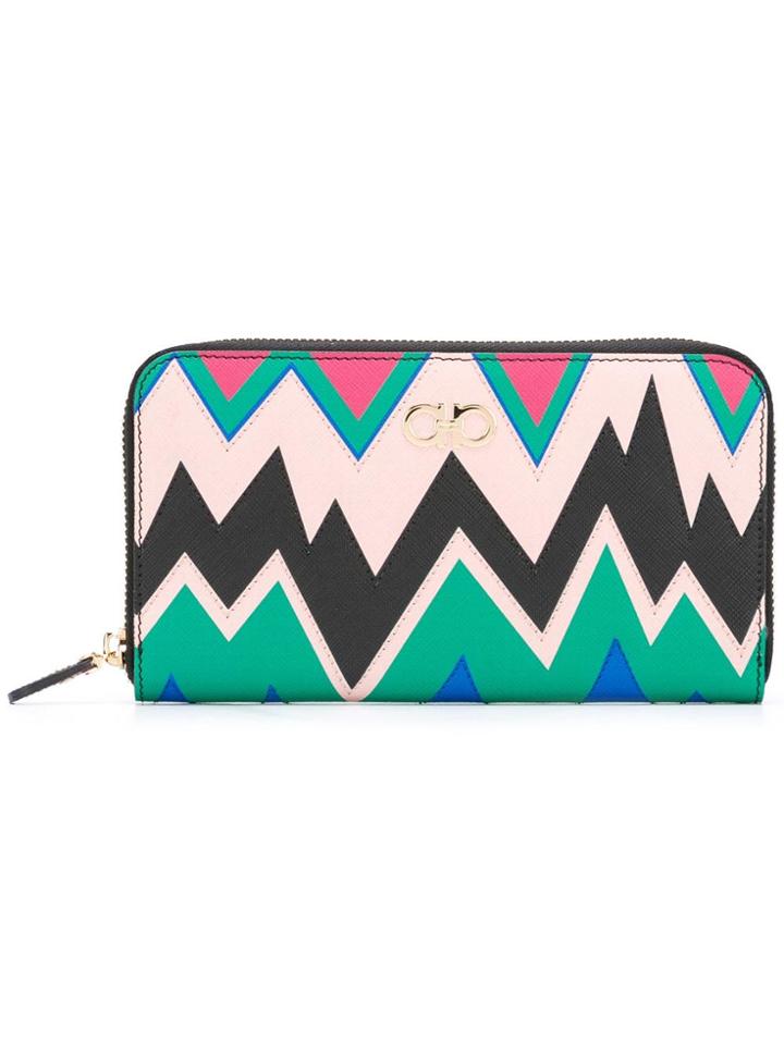 Salvatore Ferragamo Gancini Zig-zag Wallet - Multicolour