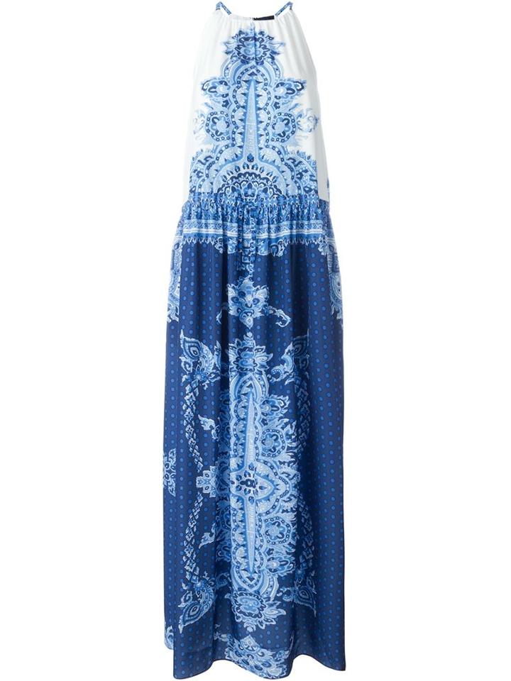 Twin-set Jeans Sleeveless Printed Maxi Dress