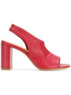 Mm6 Maison Margiela Peep Toe Slingback Sandals - Red