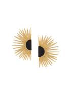 Aurelie Bidermann Half Sun Clip-on Earrings - Metallic