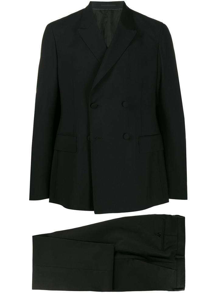 Z Zegna Fitted Two-piece Suit - Black