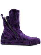 Ann Demeulemeester Zipped Boots - Pink & Purple