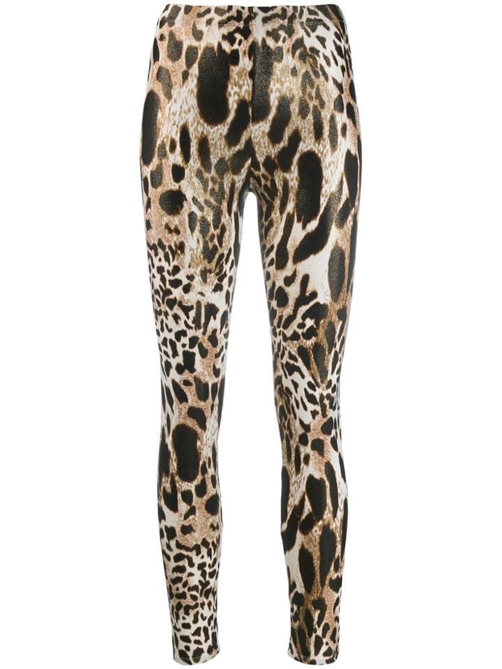 Alexandre Vauthier Leopard Print Leggings - Brown