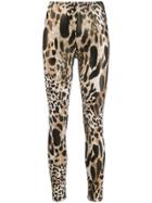 Alexandre Vauthier Leopard Print Leggings - Brown
