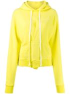 Unravel Project Long Drawstring Hoodie - Yellow