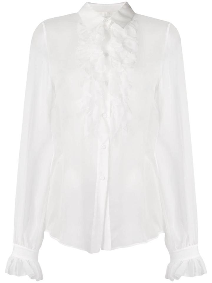Alberta Ferretti Ruffled Shirt - White