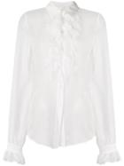 Alberta Ferretti Ruffled Shirt - White