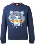Kenzo - Tiger Print Sweatshirt - Men - Cotton/spandex/elastane - Xxl, Blue, Cotton/spandex/elastane
