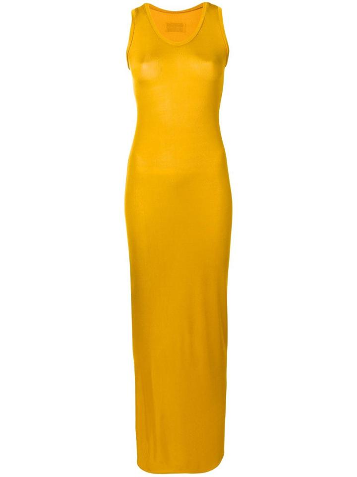 Alexandre Vauthier Long Fitted Dress - Yellow