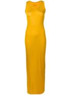Alexandre Vauthier Long Fitted Dress - Yellow