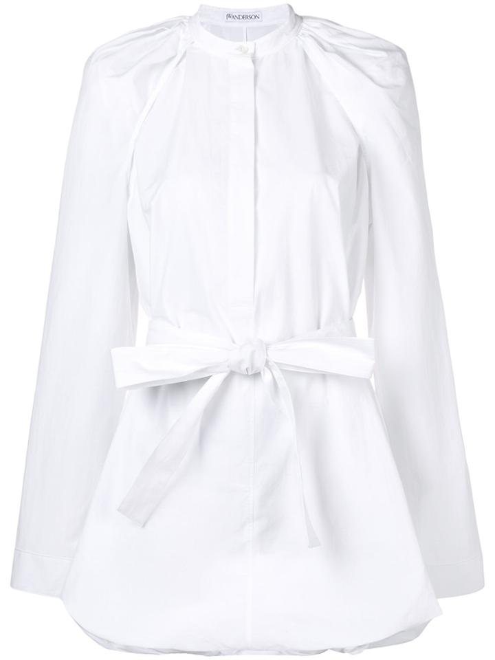 Jw Anderson Flared Belted Shirt - White