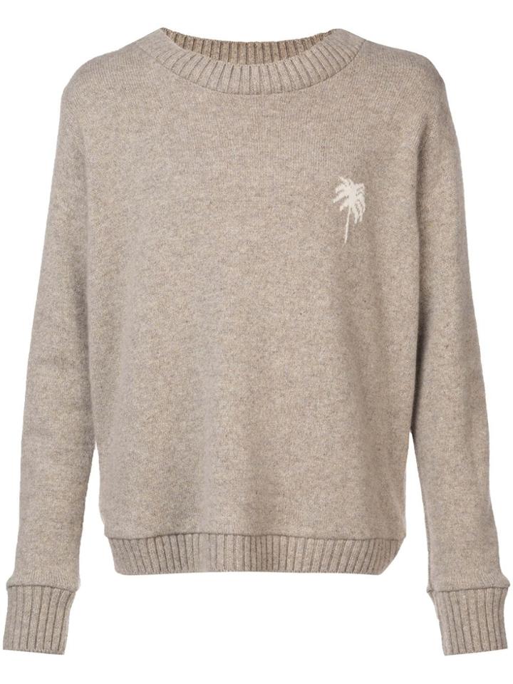 The Elder Statesman Palm Tree Sweater - Brown