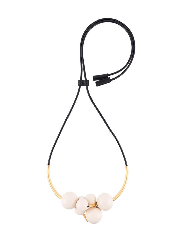 Marni Sphere Cluster Necklace, Women's, White