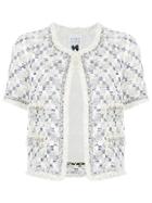 Edward Achour Paris Embroidered Short-sleeve Jacket - Nude & Neutrals