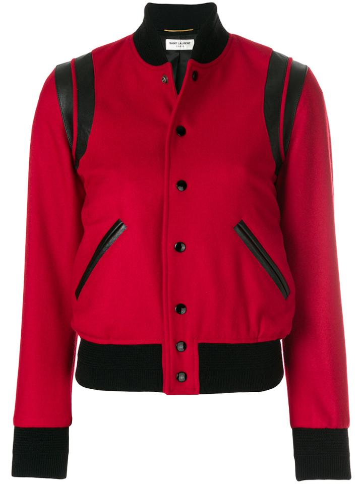 Saint Laurent Classic Teddy Jacket - Red