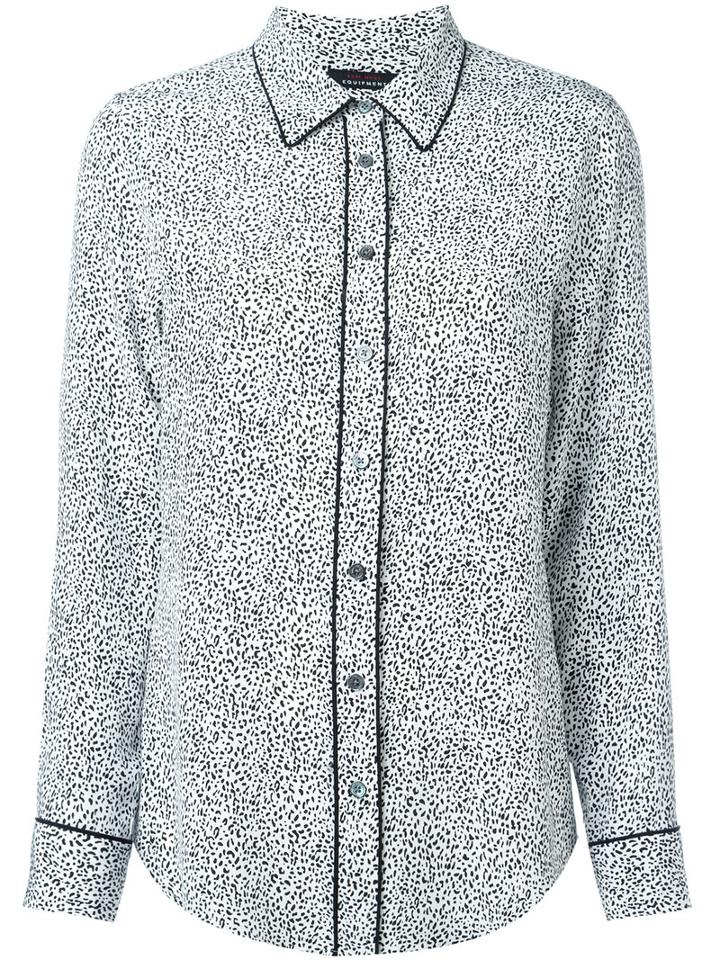 Equipment Patterned Shirt, Women's, Size: Xs, White, Silk