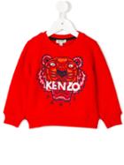Kenzo Kids - Tiger Print Sweatshirt - Kids - Cotton - 36 Mth, Red