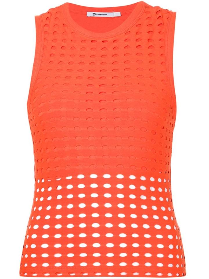 T By Alexander Wang Perforated Sleeveless Top