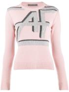 Alberta Ferretti Logo Print Knitted Sweater - Pink