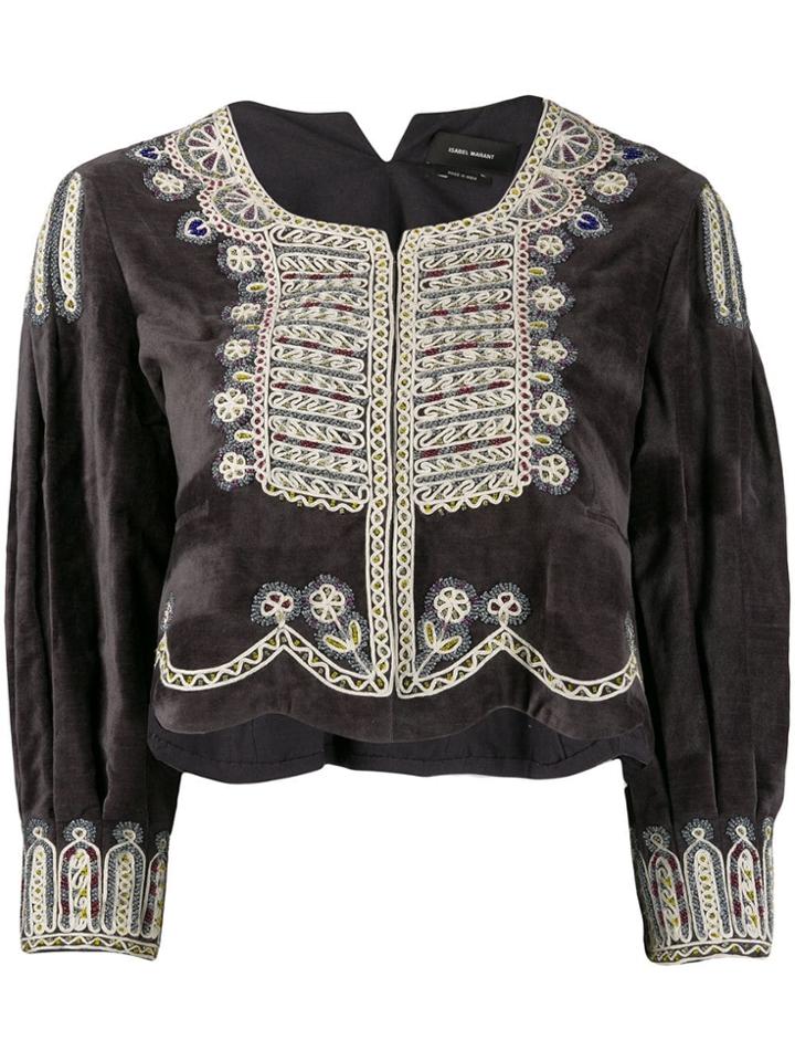 Isabel Marant Cropped Amity Jacket - Grey
