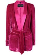 Christian Pellizzari Belted Blazer - Pink & Purple