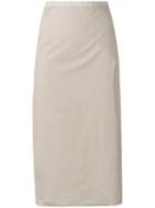 Majestic Filatures - Falda Skirt - Women - Linen/flax - 3, Nude/neutrals, Linen/flax