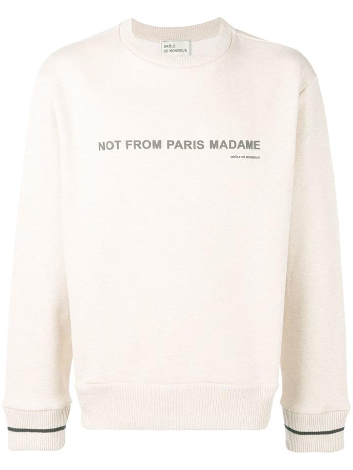 Drôle De Monsieur Crew Neck Sweatshirt - Nude & Neutrals