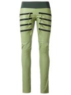 Andrea Bogosian Skinny Trousers, Women's, Size: P, Green, Leather/polyamide