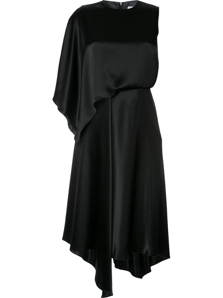 Le Ciel Bleu Ruffled One Shoulder Dress - Black