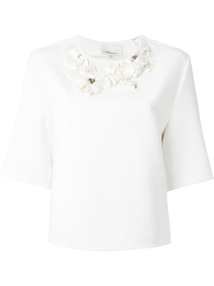 3.1 Phillip Lim Floral Applique Blouse