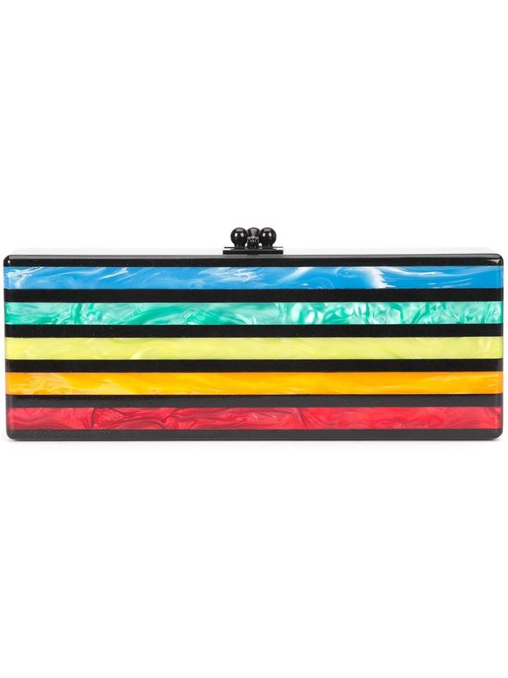 Edie Parker Striped Clutch, Women's, Acrylic