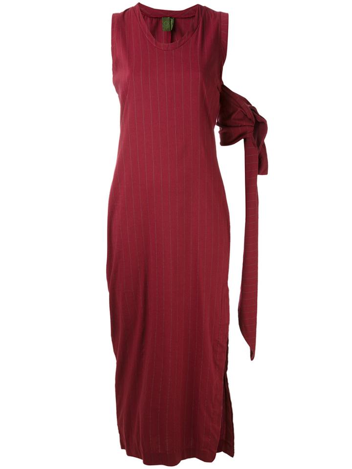 Romeo Gigli Vintage Long Pinstripe Dress - Red