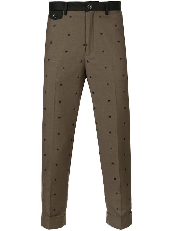 Education From Youngmachines Star Print Cropped Trousers - Brown