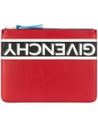 Givenchy Logo Stripe Pouch - Red