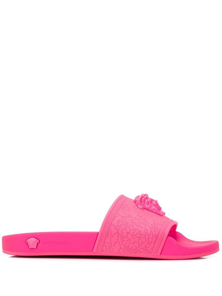 Versace Baroque Medusa Pool Slides - Pink