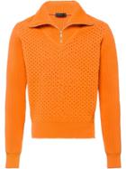 Prada Double Jacquard Jumper - Orange