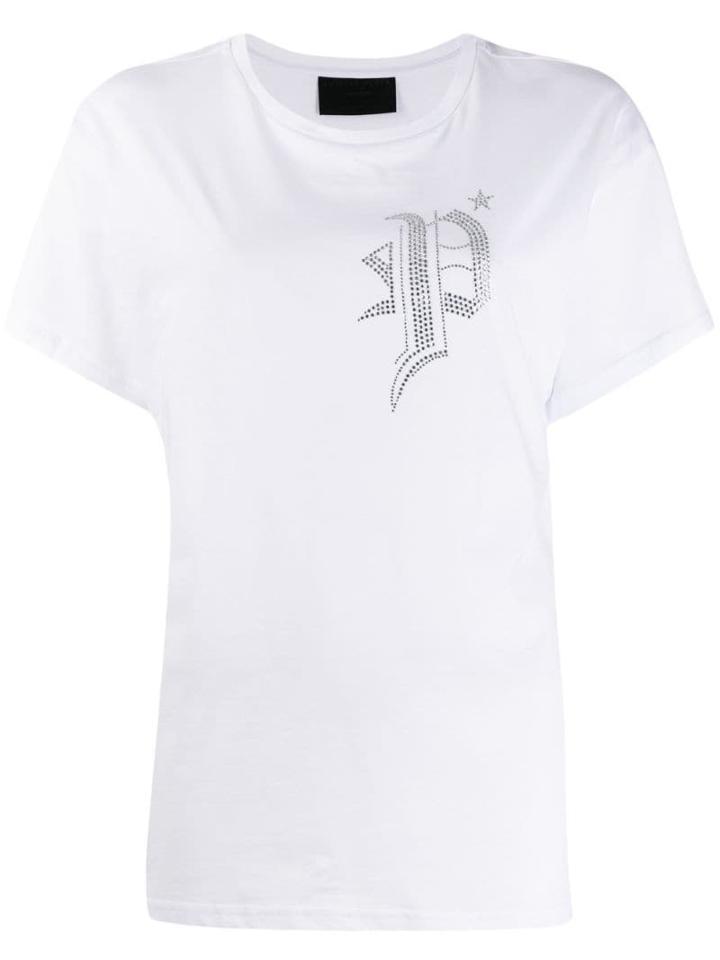 Philipp Plein Sequin Logo T-shirt - White