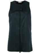 Paco Rabanne - Buttoned Tank Top - Women - Cotton/polyamide - 36, Black, Cotton/polyamide