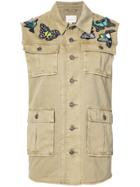 Cinq A Sept Gilet With Patches - Nude & Neutrals