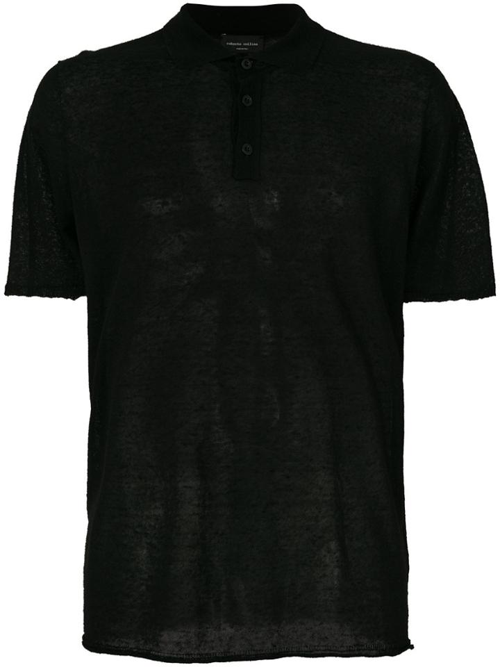 Roberto Collina Buttoned Up Polo Shirt - Blue