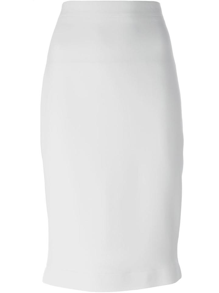 Givenchy Classic Pencil Skirt, Women's, Size: 38, White, Viscose/spandex/elastane/acetate/silk