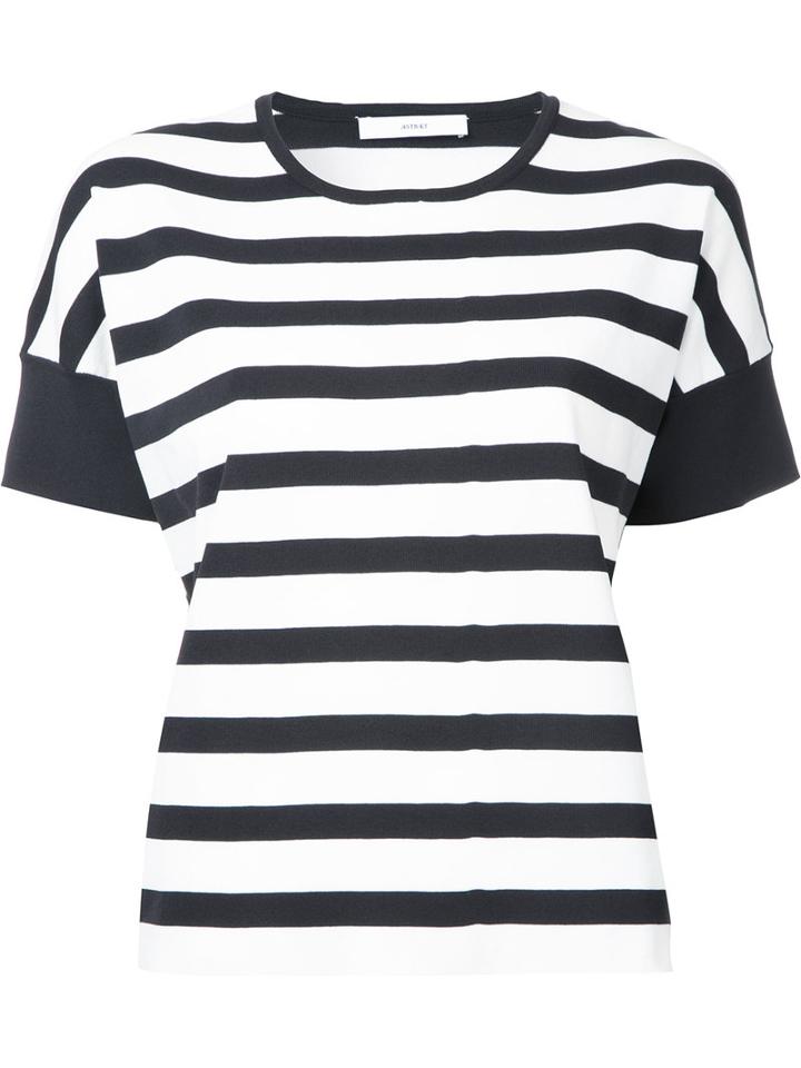 Astraet Striped Sweatshirt, Women's, White, Polyester