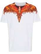 Marcelo Burlon County Of Milan T Shirt With Flame Wing Detail - White