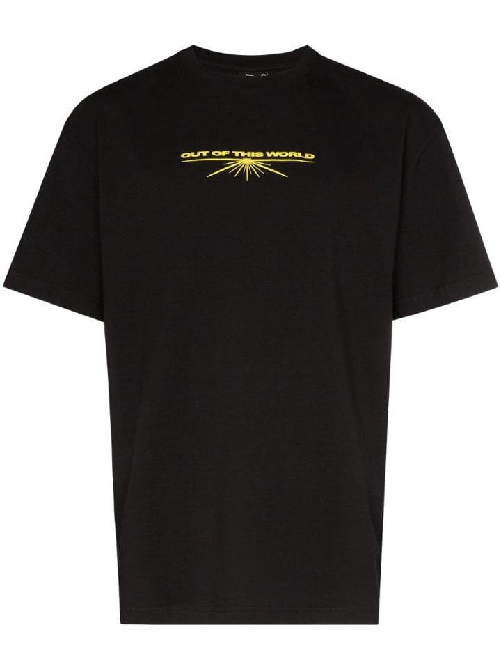 Liam Hodges Out Of This World Print Cotton T-shirt - Black