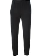 Y-3 Cropped Trousers, Women's, Size: M, Black, Viscose/polyamide/polyurethane