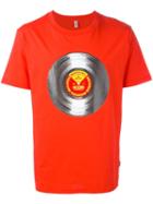 Moschino 'record' Print T-shirt, Men's, Size: Medium, Red, Cotton