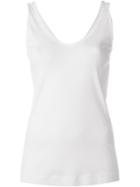 Forte Forte Scoop Neck Tank Top, Women's, Size: 1, White, Cotton/linen/flax