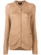 A.p.c. Button Knit Cardigan - Nude & Neutrals
