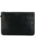 Jimmy Choo - 'derek' Studded Pouch - Men - Leather - One Size, Black, Leather